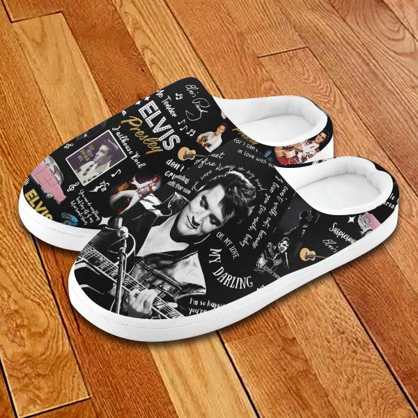 Elvis Presley Custom Home Fleece Slippers - VANDH 1852