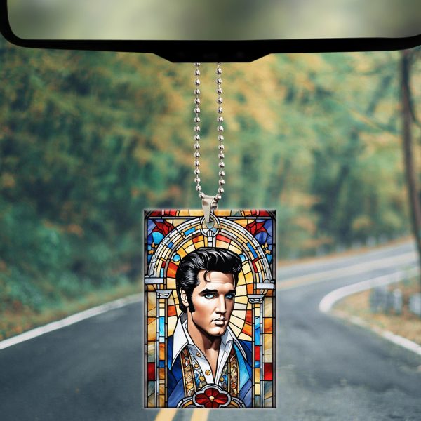 Elvis Presley Custom Shape 2-sided Acrylic Car Ornament – TANTN 3591