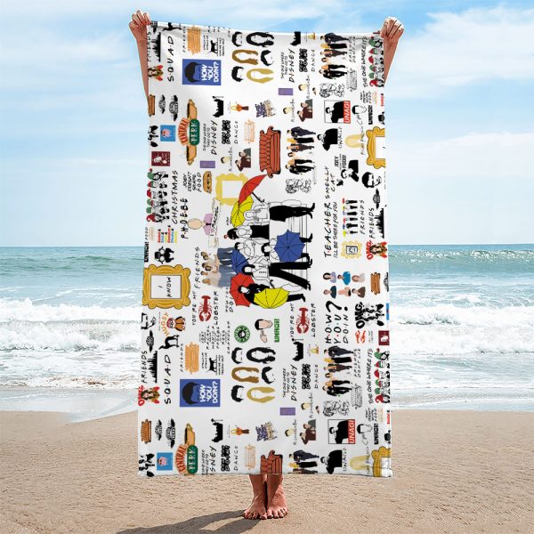 Friends Rectangle Beach Towel - VANDH 2046