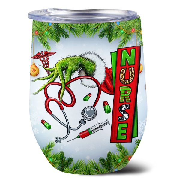 Personalized Grinch Wine Tumbler - VANDH 1841