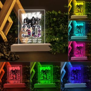 Kiss Band Led Light with Wooden Base (7 Colors) - TANTN 3466