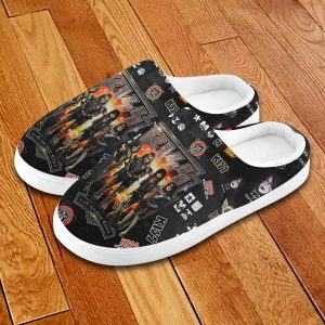 Kiss Band Custom Home Fleece Slippers - HOATT 3971