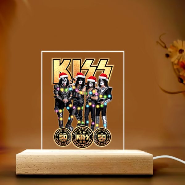 Kiss Band Led Light with Wooden Base (7 Colors) - HOATT 3969