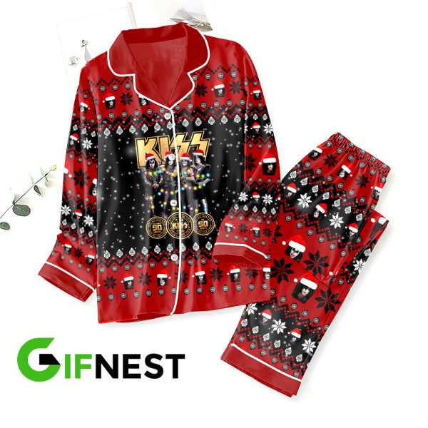 Kiss Band Button Down Pajamas Set - HOATT 3967