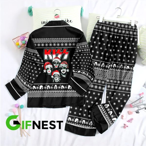 Kiss Band Button Down Pajamas Set - HOATT 3983