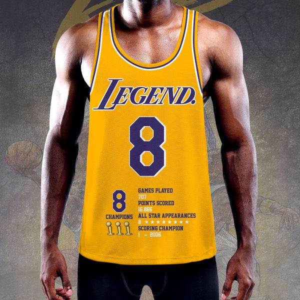 Kobe Bryant x Los Angeles Lakers Y-Back Muscle Tank Top - VANDH 1969