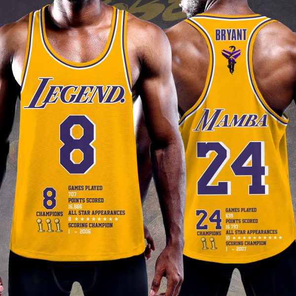 Kobe Bryant x Los Angeles Lakers Y-Back Muscle Tank Top - VANDH 1969