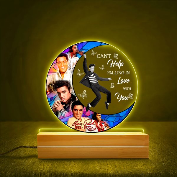 Elvis Presley Led Light with Wooden Base (7 Colors) - MAITM 5166