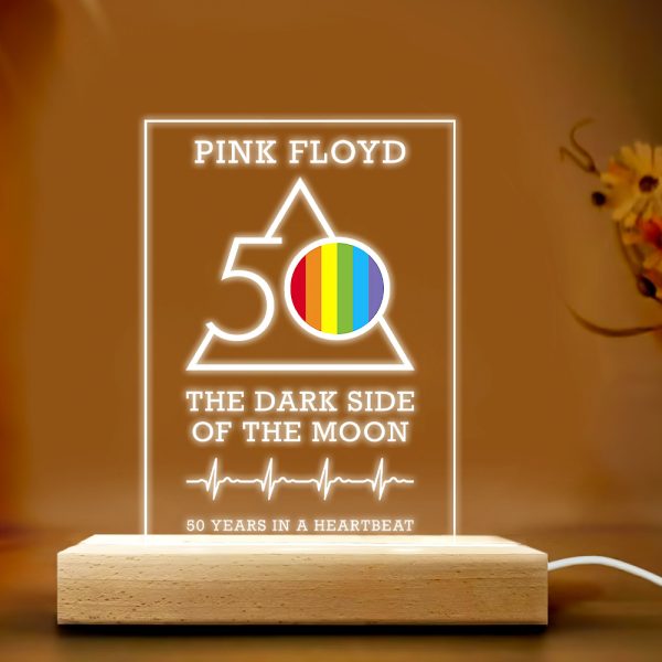 Pink Floyd Led Light with Wooden Base (7 Colors) - TANTN 3423