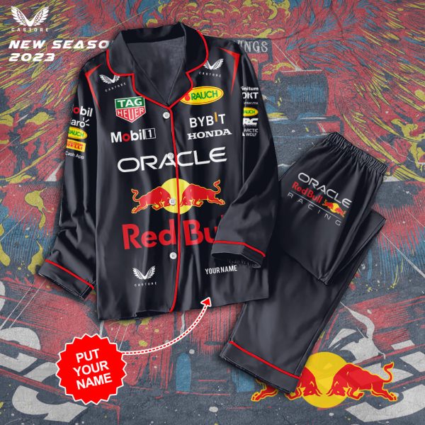 Personalized Red Bull Racing F1 Button Down Pajamas Set – TANTN 3567