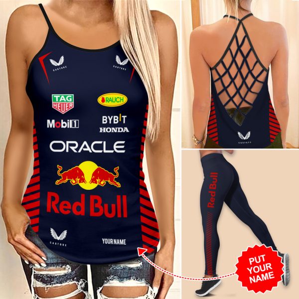 Personalized Red Bull Racing F1 Criss-Cross Leggings - TANTN 3582