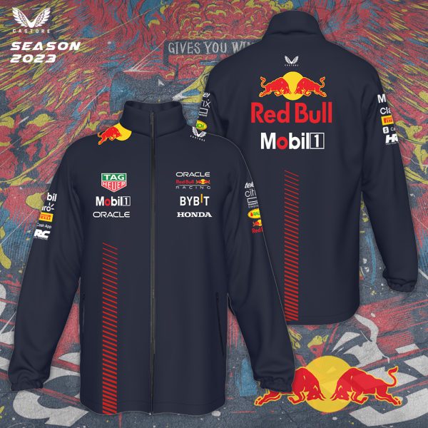 Red Bull Racing F1 Stand-up Collar Zip-up Windproof Jacket - TANTN 3394