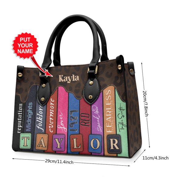 Personalized Taylor Swift Leather HandBag - VANDH 2072