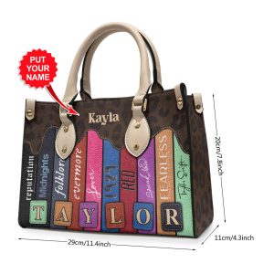 Personalized Taylor Swift Leather HandBag - VANDH 2072