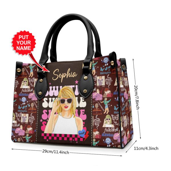 Personalized Taylor Swift Leather HandBag - VANDH 2071