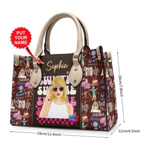 Personalized Taylor Swift Leather HandBag - VANDH 2071