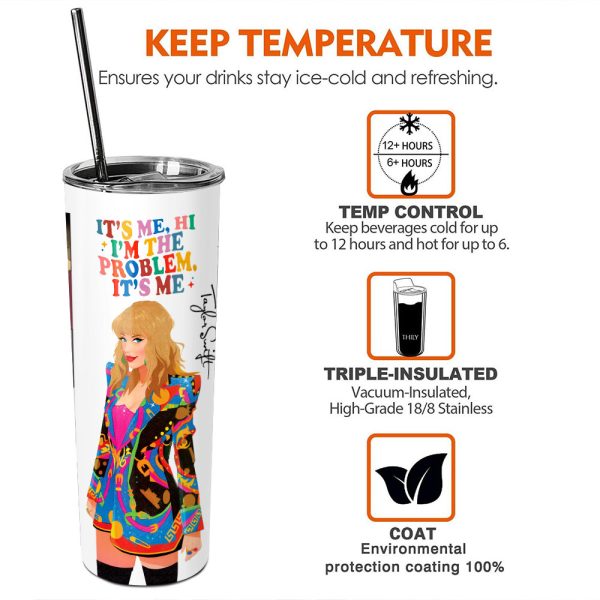 Personalized Taylor Swift Skinny Tumbler - VANDH 2019