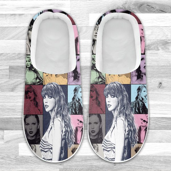 Taylor Swift Custom Home Fleece Slippers - VANDH 1849