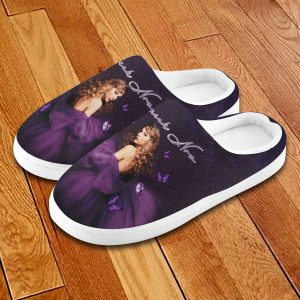 Taylor Swift Custom Home Fleece Slippers - HOATT 3970