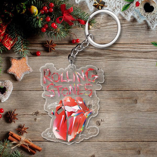 The Rolling Stones Custom Shape 1-sided Keychain - TANTN 3782