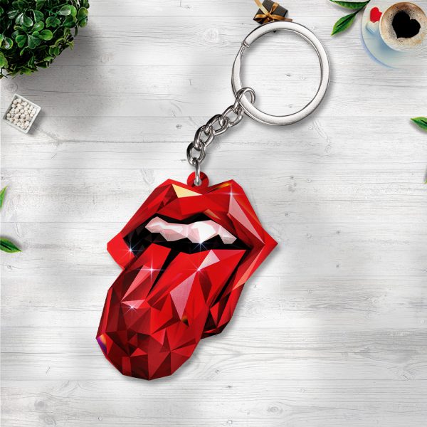 The Rolling Stones Custom Shape 2-sided Keychain - TANTN 3786