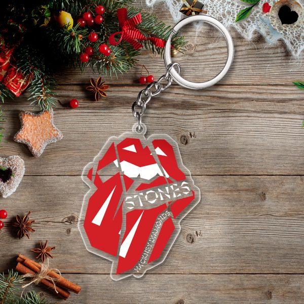 The Rolling Stones Custom Shape 1-sided Keychain - TANTN 3788