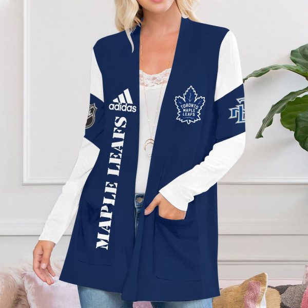 Toronto Maple Leafs Women's Patch Pocket Cardigan - VANDH 1874