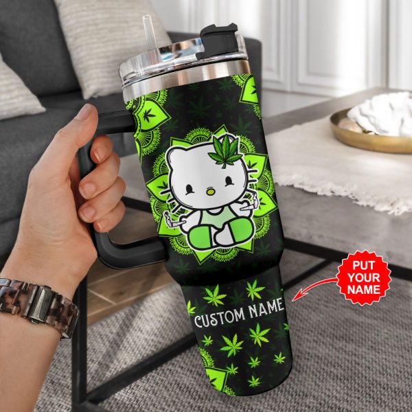 Personalized Weed x Hello Kitty 40oz Stanley Tumbler - VANDH 1921