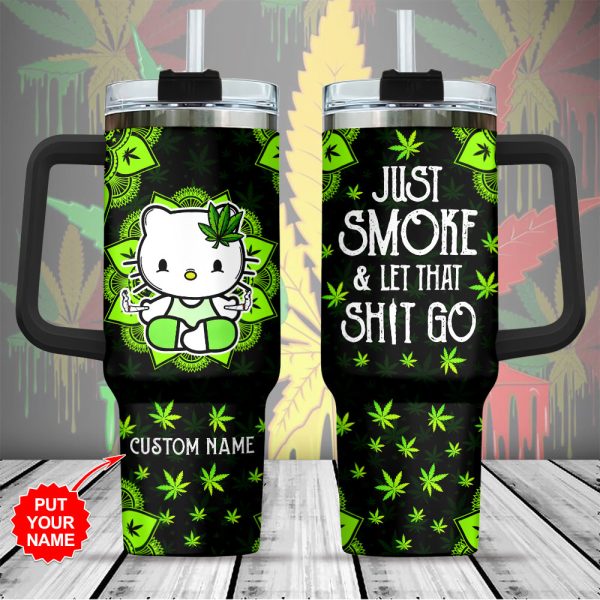 Personalized Weed x Hello Kitty 40oz Stanley Tumbler - VANDH 1921