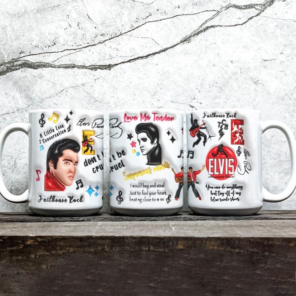 Elvis Presley White Ceramic Mug - VANDH 1989