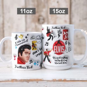 Elvis Presley White Ceramic Mug - VANDH 1989