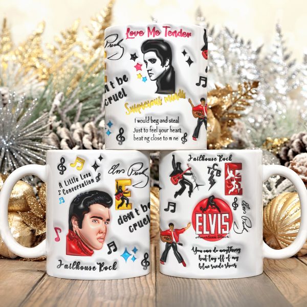 Elvis Presley White Ceramic Mug - VANDH 1989