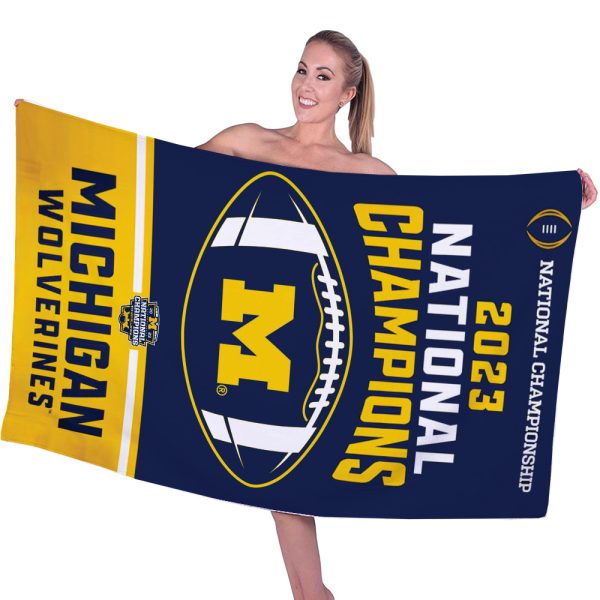 Michigan Wolverines Football Rectangle Beach Towel - MAITM 5460