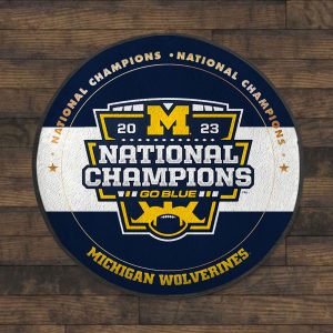 Michigan Wolverines Football Foldable Round Rug - MAITM 5546