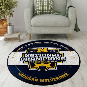 Michigan Wolverines Football Foldable Round Rug - MAITM 5546