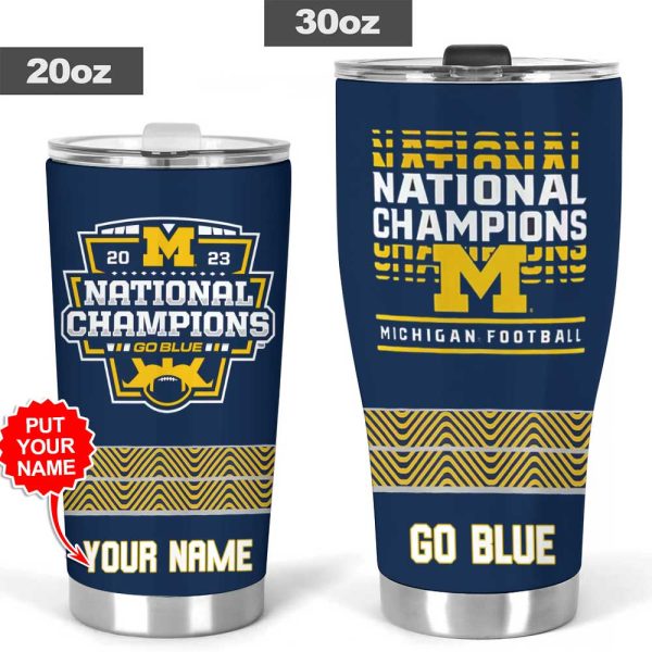 Personalized Michigan Wolverines Football Tumbler Cup - MAITM 5461