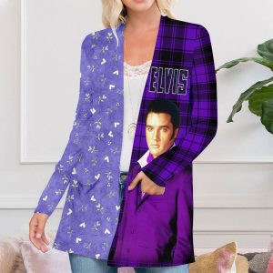 Elvis Presley Women’s Patch Pocket Cardigan – ANHNV 3553