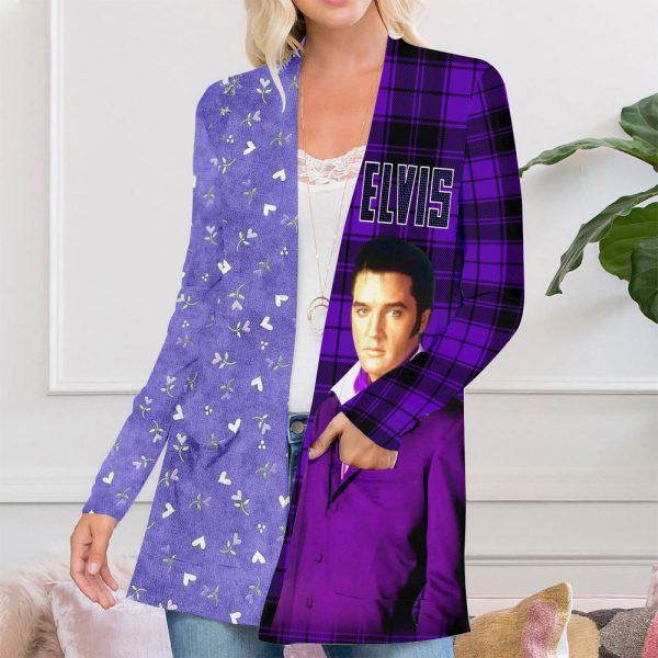 Elvis Presley Women’s Patch Pocket Cardigan – ANHNV 3553