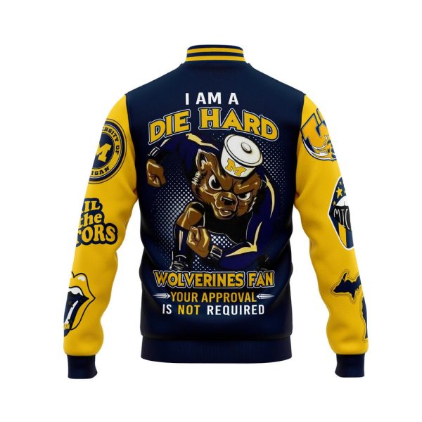 Michigan Wolverines Hockey Varsity Jacket - ANHNV 3563