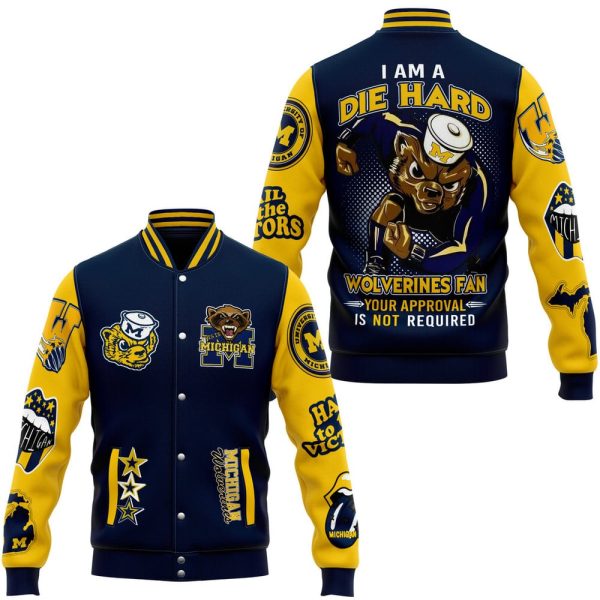 Michigan Wolverines Hockey Varsity Jacket - ANHNV 3563