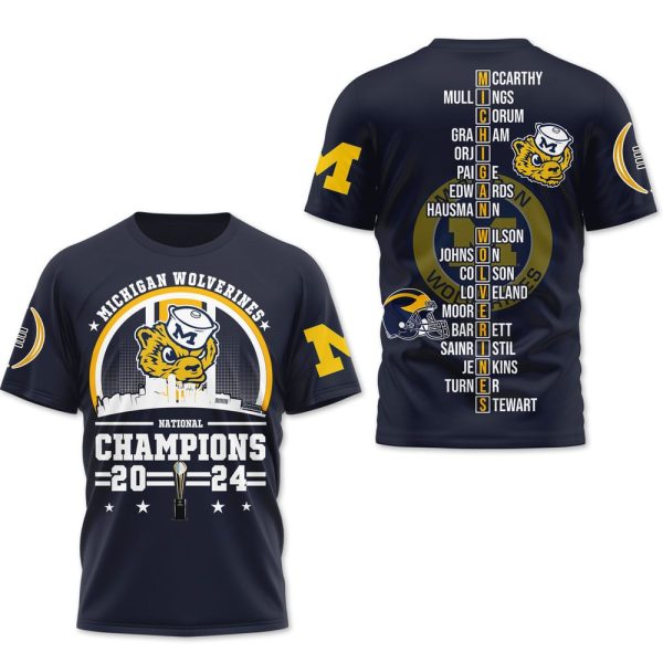 Michigan Wolverines Football 3D Apparel - ANHNV 3600