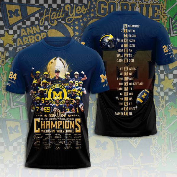 Michigan Wolverines Football 3D Apparel - ANHNV 3606