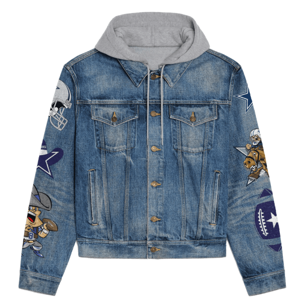 Dallas Cowboys Women's Denim Hood Jacket - ANHNV 3632