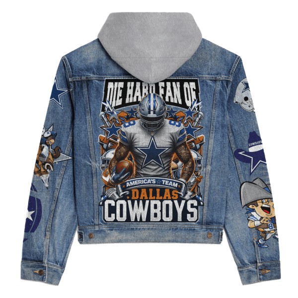 Dallas Cowboys Women's Denim Hood Jacket - ANHNV 3632