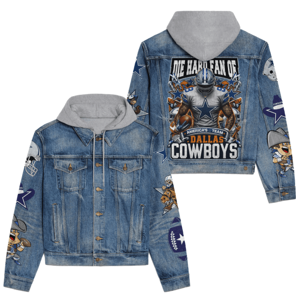 Dallas Cowboys Women's Denim Hood Jacket - ANHNV 3632