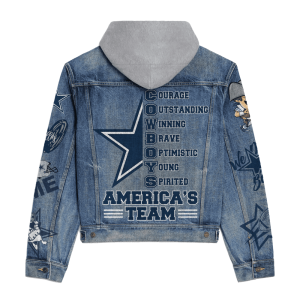 Dallas Cowboys Women's Denim Hood Jacket - ANHNV 3634