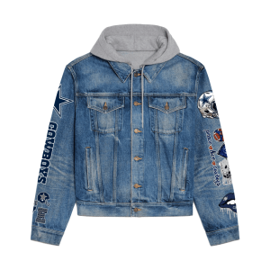 Dallas Cowboys Women's Denim Hood Jacket - ANHNV 3635