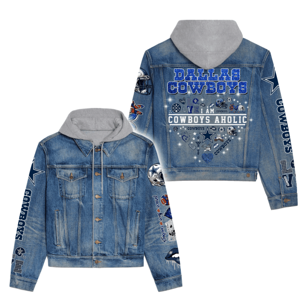 Dallas Cowboys Women's Denim Hood Jacket - ANHNV 3635