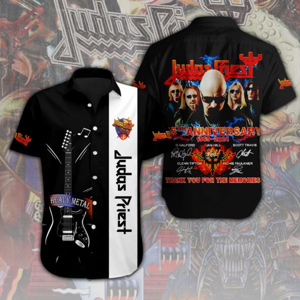 Judas Priest Short Sleeve Dress Shirt - ANHNV 3654