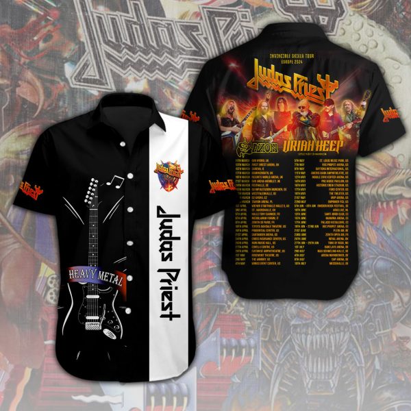 Judas Priest Short Sleeve Dress Shirt - ANHNV 3666